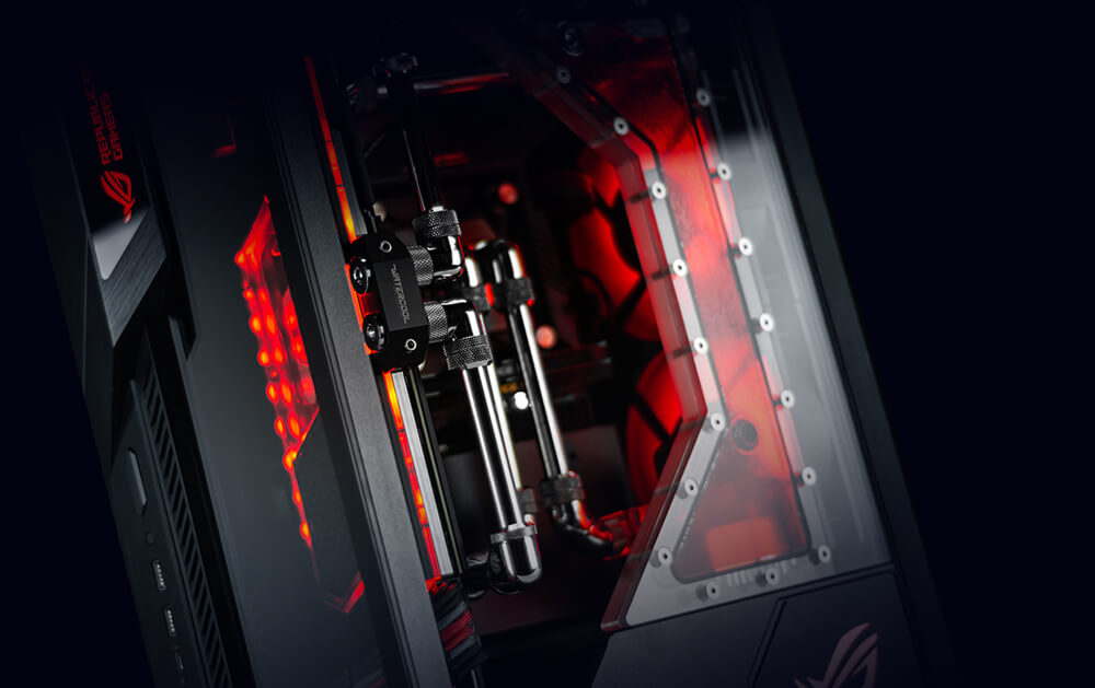 ROG Z11 expansive setup with liquid cooling