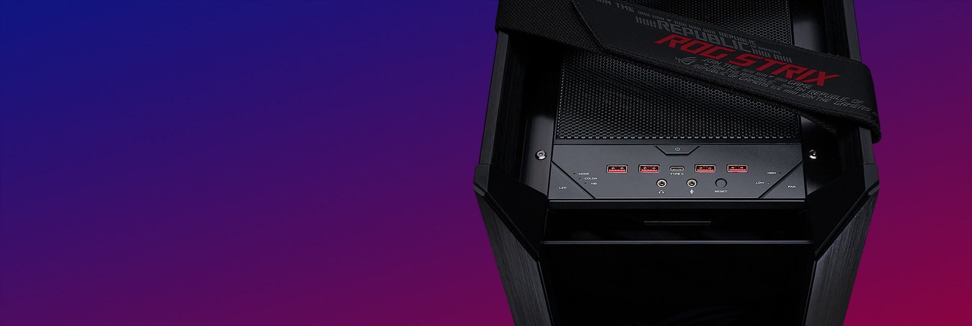 A wide variety of functions on A/O panel of ROG Strix